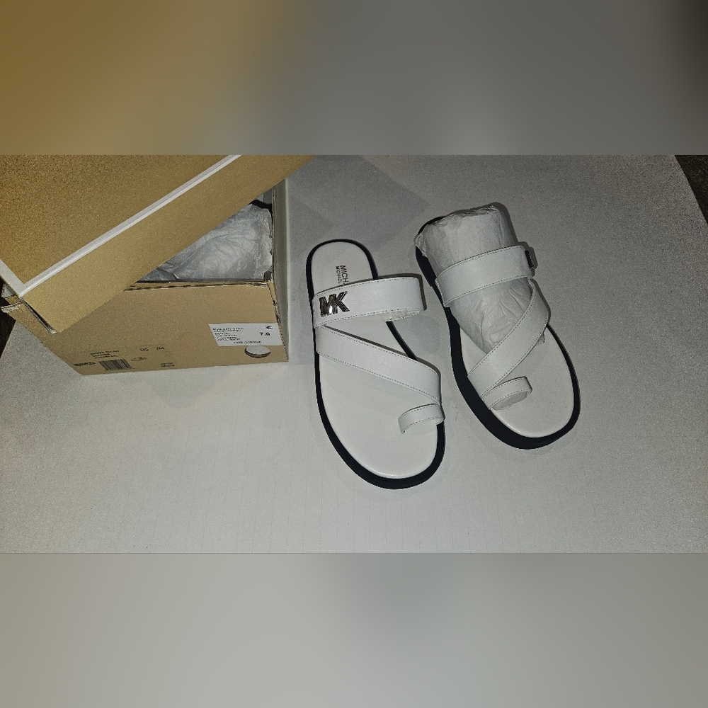 Michael Kors White Sandals - Picture 1 of 7
